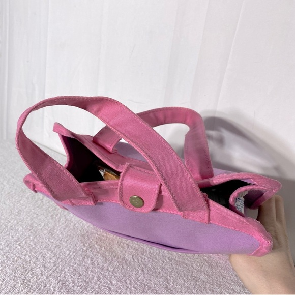 Vintage 1986 American Greetings Popples Pink Purple Childs Mini Tote Bag Purse - Picture 6 of 16